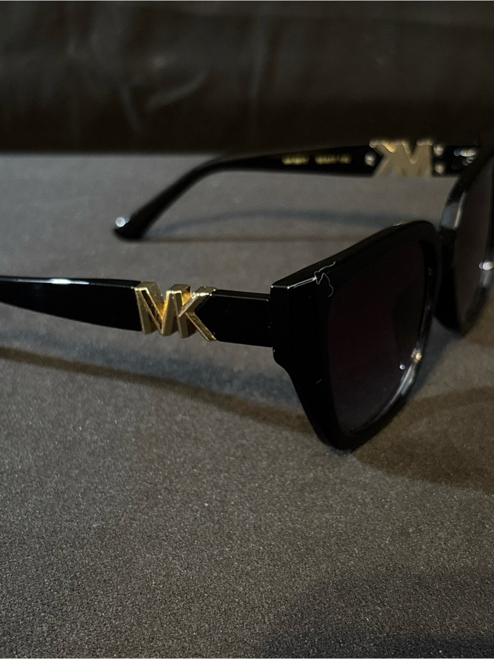 Michael Kors Black Cat Eye Sunglasses with Gold MK Emblem